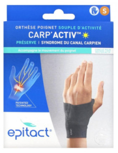 Orthèse Poignet Souple d'Activité Carp'Activ Main Gauche Taille S - 1 unité