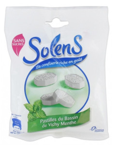 Solens Pastilles du Bassin de Vichy Menthe Sans Sucre - 100g