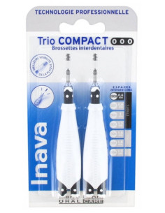 Inava Trio Compact Brossettes Interdentaires - Taille : ISO0 0,6 mm - 6 unités