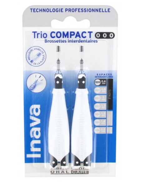 Inava Trio Compact Brossettes Interdentaires - Taille : ISO0 0,6 mm - 6 unités