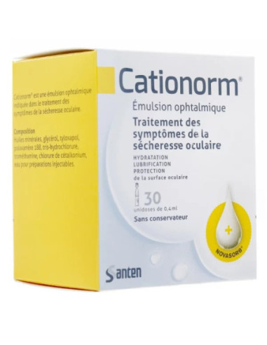 Cationorm émulsion ophtalmique - 30 unidoses