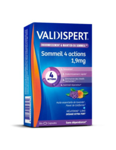 Valdispert Mélatonine 1,9 mg 4 Actions - 30 Capsules