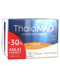 Thalamag Magnésium Marin Forme Physique et Mentale - Lot de 2 x 60 Gélules