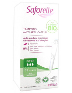 Saforelle Coton Protect Tampons Super avec Applicateur - 14 unités