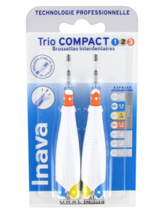 Inava Brossettes Trio Compact 1/2/3 - 2 manches + 6 brossettes