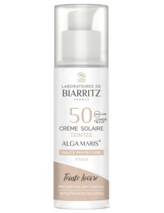 Biarritz Alga Maris Crème Solaire Teintée Teinte Dorée SPF50 Bio - 50ml