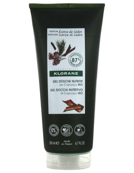 Klorane Gel Douche Nutritif au Cupuaçu Bio Écorce de Cèdre - 200ml
