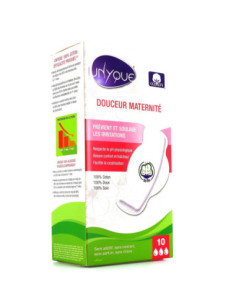 Unyque Serviettes Périodique 100% Coton Maternité Maxi Douceur - 10 unités