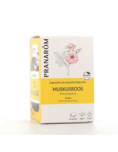 Pranarom huile végétale Rose musquée - 60 capsules