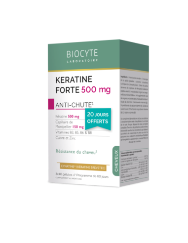 Biocyte Kératine forte anti-chute - 3 x 40 gélules