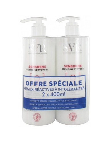 SVR Sensifine Dermo-Nettoyant - Lot de 2 x 400 ml