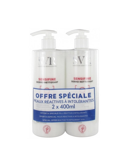 SVR Sensifine Dermo-Nettoyant - Lot de 2 x 400 ml