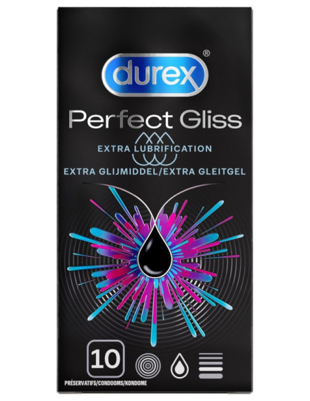 Durex Perfect Gliss Extra Lubrification - 10 Préservatifs