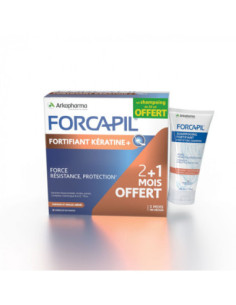 Arkopharma Fortifiant Kératine+ 180 gélules + Shampooing 30ml offert