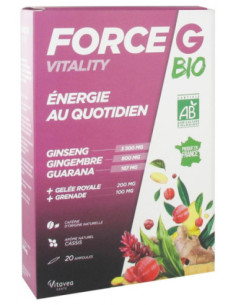 Vitavea Force G Vitality Energie au Quotidien Bio - 20 ampoules