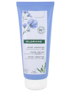 Klorane Volume - Cheveux Fins Après-Shampoing au Lin Bio - 200 ml