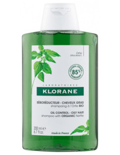 Klorane Shampoing à l'Ortie Bio - Séborégulateur Cheveux Gras - 200 ml
