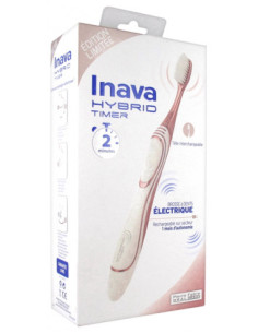 Inava Hybrid Timer Brosse à Dents Electrique Edition Limitée Rose et Blanc - 1 unité