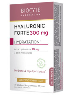 Biocyte Hyaluronic Forte 300 mg Anti-Âge - 30 Gélules + 1 Bracelet Offert