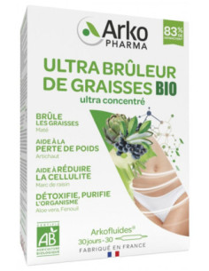 Arkofluide Bio Ultra Brûleur de Graisses Vegan - 30 Ampoules