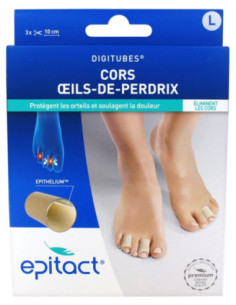 Epitact Digitubes Cors Oeils de Perdrix Taille : L - Lot de 3
