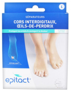 Epitact Cors Interdigitaux Oeils-de-Perdrix Séparateurs Taille : L - 4 Unités