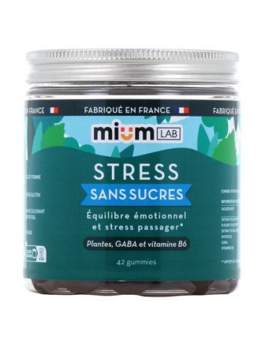 Mium Lab Stress Gummies sans sucres - 42 gummies