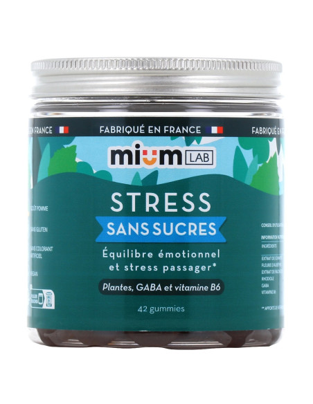 Mium Lab Stress Gummies sans sucres - 42 gummies