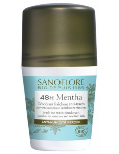 Sanoflore 48H Mentha Déodorant Fraîcheur Anti-Traces Bio - 50 ml