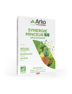 Arkopharma Arkofluides Synergie Minceur Bio - 20 Ampoules + 10 Ampoules Offertes
