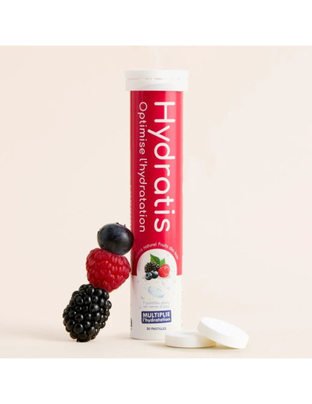 Hydratis Solution d'Hydratation Arôme : Fruits des Bois - 20 Pastilles Effervescentes