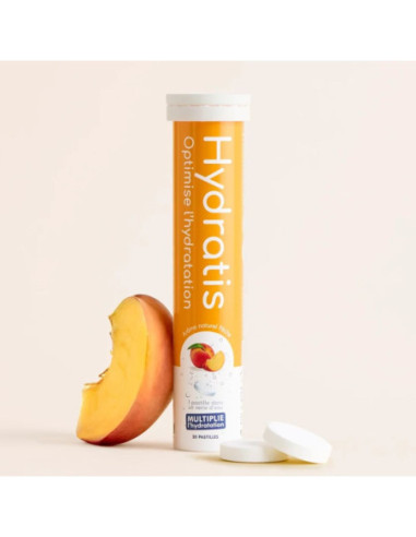 Hydratis Solution d'Hydratation - Arôme : Pêche - 20 Pastilles Effervescentes