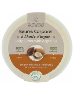 Laboratoire du Haut-Ségala Beurre Corporel à l'Huile d'Argan Bio - 120 ml