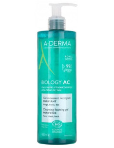 A-DERMA Biology AC Gel Moussant Nettoyant Purifiant Bio - 400 ml