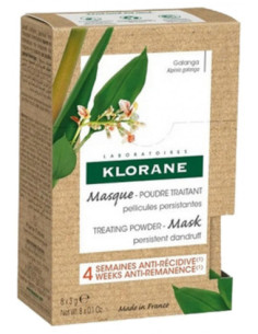 Klorane Masque Poudre Traitant au Galanga Pellicules Persistantes - 8 Sachets