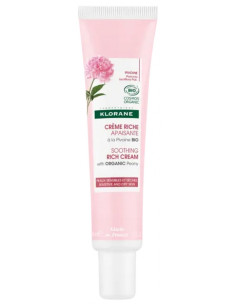 Klorane Crème Riche Apaisante à la Pivoine Bio - 40 ml