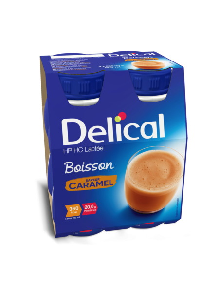 Delical Boisson HP/HC Lactée Caramel - 4x200ml