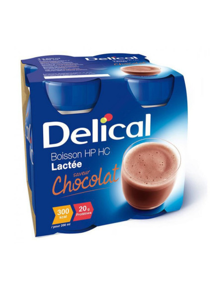 Delical Boisson lactée HP/HC chocolat - 4x200ml