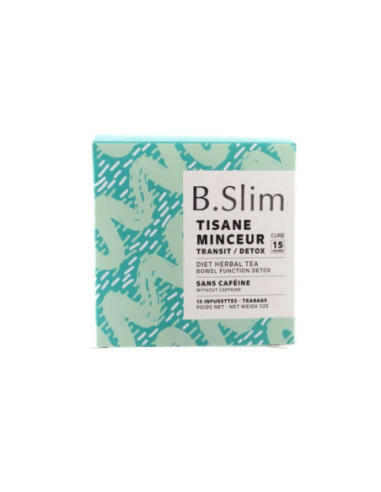 Diet World B.Slim Transit Détox Tisane Minceur - 15 Infusettes Sans Cafeine