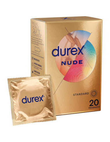 Durex Préservatifs Nude ultra fin - 20 préservatifs