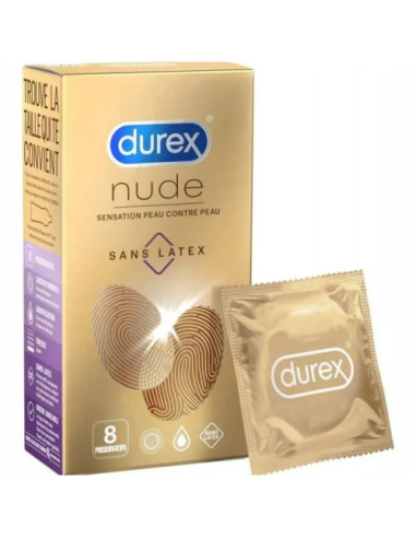Durex Nude Sensation peau contre peau sans latex - 20 préservatifs
