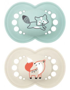 MAM Sucettes Silicone Motif Nature +16 mois - 2 unités