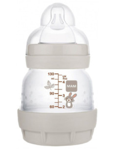 MAM Easy Start Biberon Anti-Colique Couleurs de la Nature 0 Mois Débit 0 - Couleur : Dune  - 130 ml