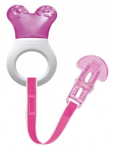 MAM Anneau de Dentition Réfrigérant avec Attache 2 Mois et + - Couleur : Rose