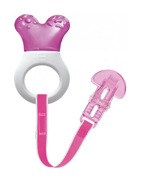 MAM Anneau de Dentition Réfrigérant avec Attache 2 Mois et + - Couleur : Rose