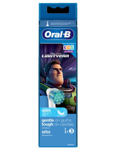 Oral-B Disney Kids 3 Ans et + 3 Têtes de Rechange Modèle : Buzz - 1 unité