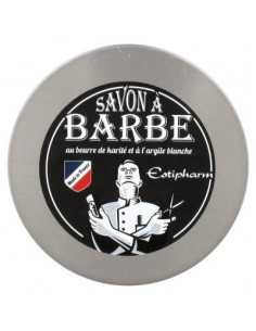 Estipharm Savon à Barbe au Beurre de Karité et à l'Argile Blanche - 100 g